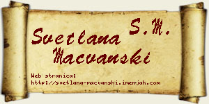 Svetlana Mačvanski vizit kartica